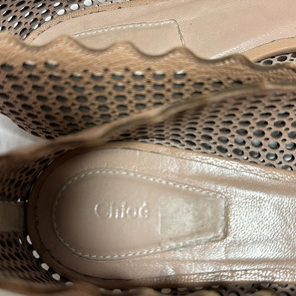 Chloe Lauren Perforated Scalloped Trim Flats, EU 42 - Picture 8 of 9